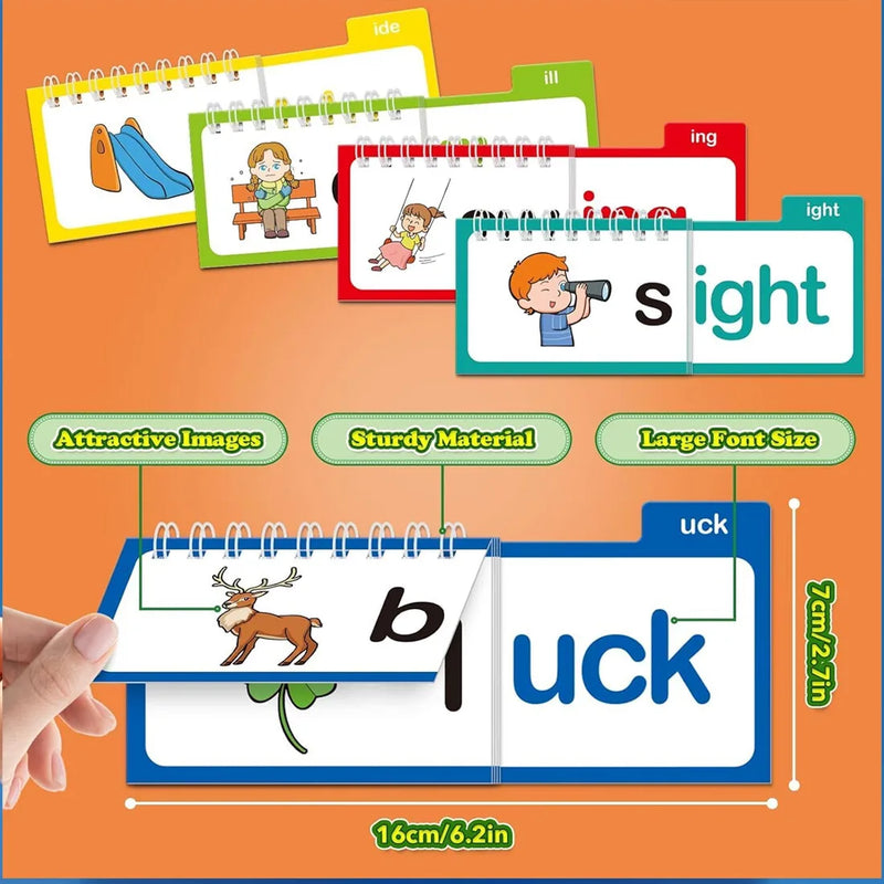 NEW 30 Read and Rhyme Flip Books,Word Families Flash Cards, Sight Word Flash Cards UK