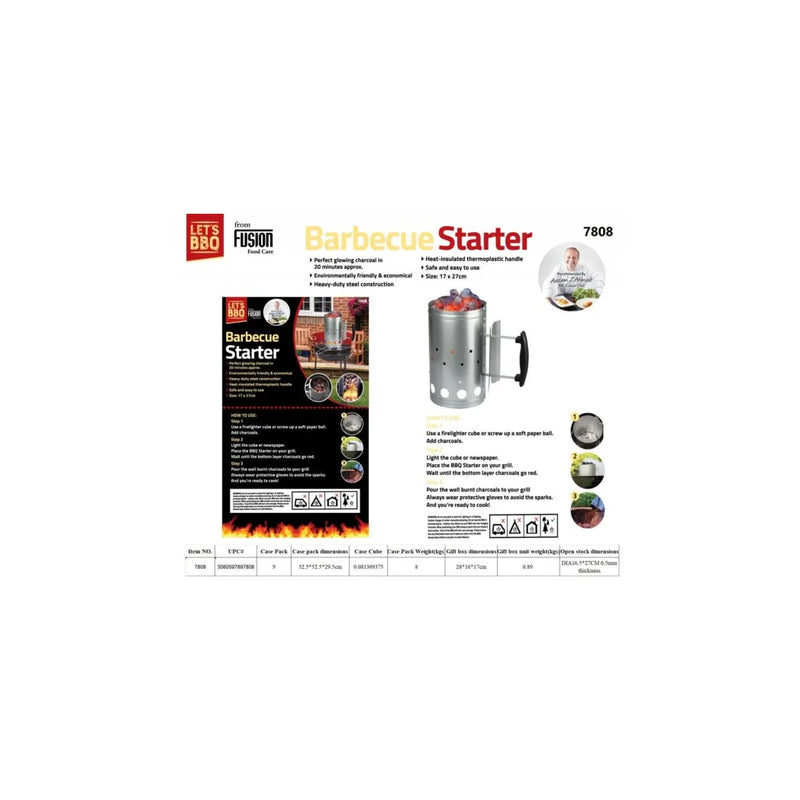 Garden Bbq Charcoal Starter Steel