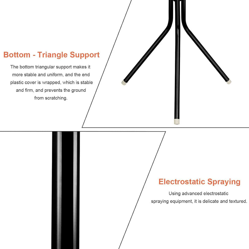 Coat Stand Coat/Hat/Jacket/Umbrella Floor Standing Rack Clothes Hanger  Hooks