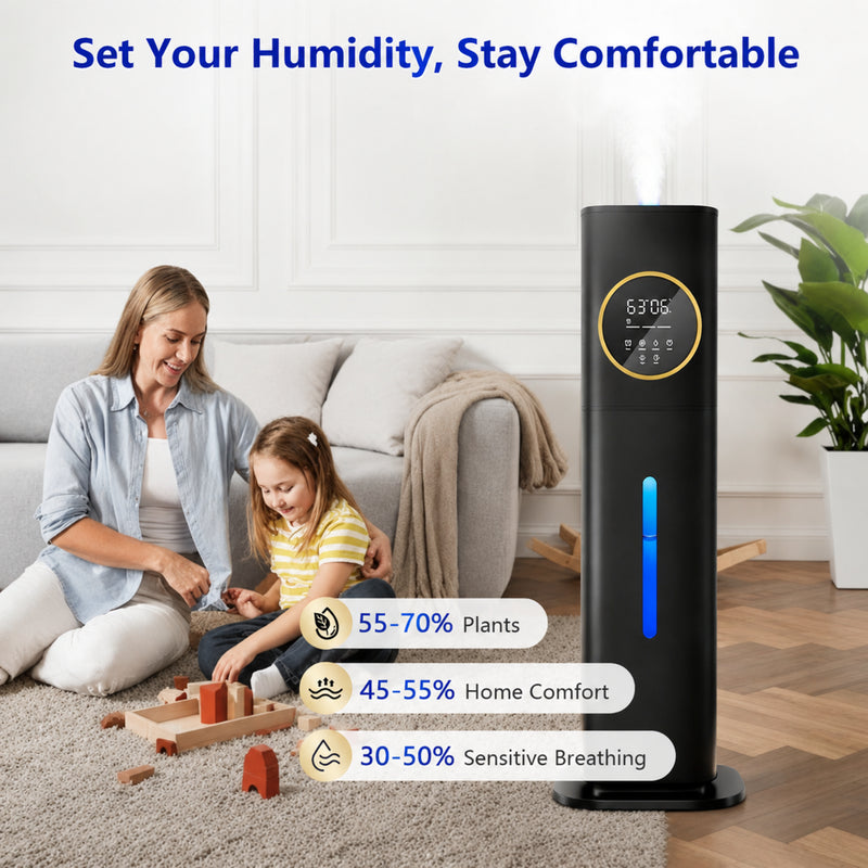 8L Large Humidifier - 40H Runtime for Large Room