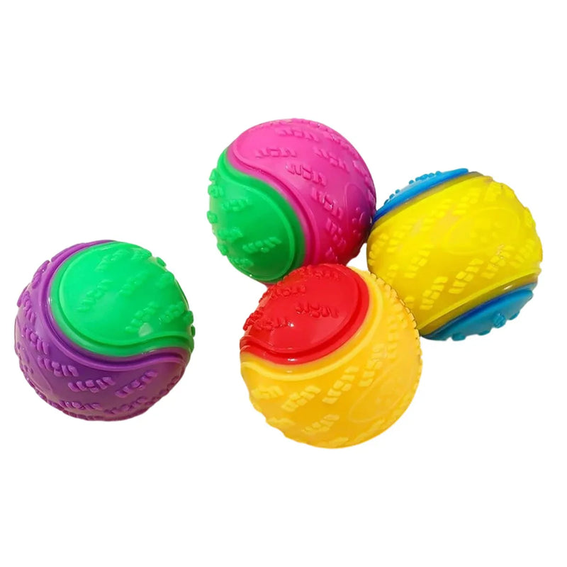 8X Scooby-Doo Durable Squeaky set Dog Balls for teeth Cleaning Interactive