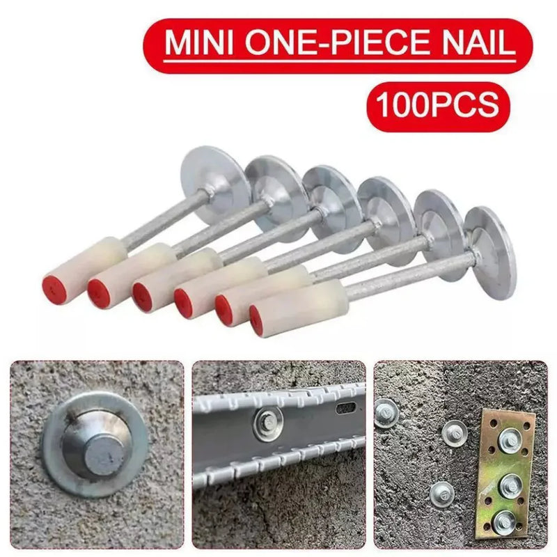 100PCS Mini Manual Steel Nail Rivet Tool Concrete Nailer DIY Wall For Nail Gun