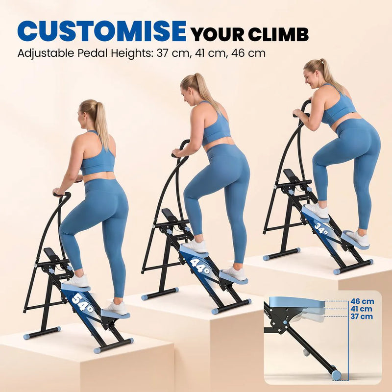 SPORTNOW Stair Stepper for Home Gym Exercise, Vertical Climber Machine with LCD Monitor & Adjustable Pedals for Workout