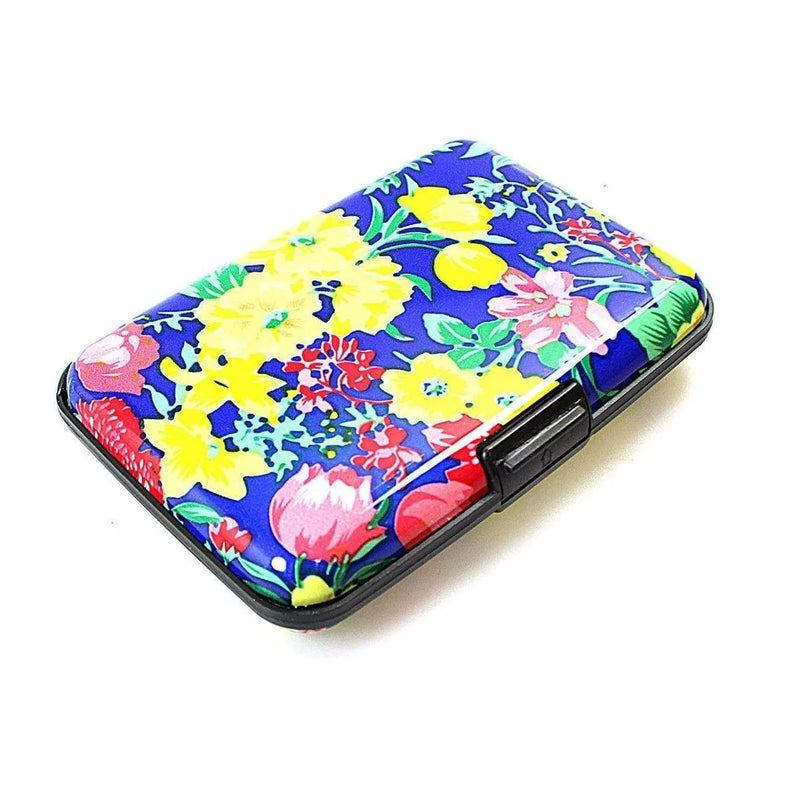 Aluminium Plastic Card Holder Wallet With Printed Design Assorted Designs