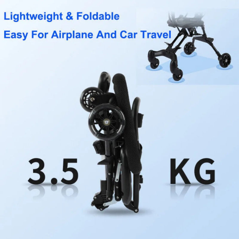 Lightweight Baby Stroller Pram Foldable Pushchair Travel Buggy Travel System UK