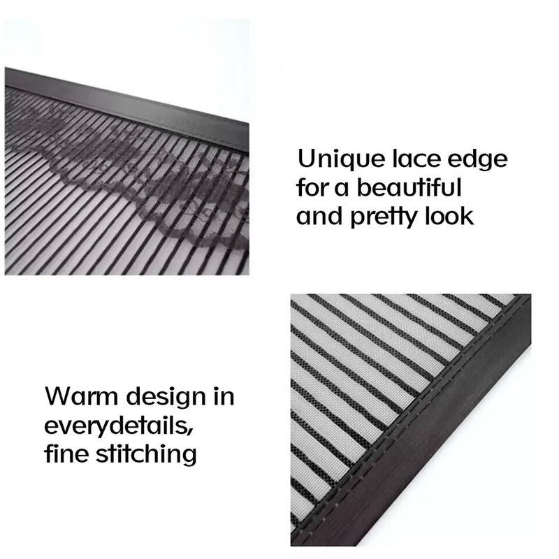 Magic Curtain Door Mesh Magnetic Fastening Mosquito Fly Bug Insect Net Screen UK-black