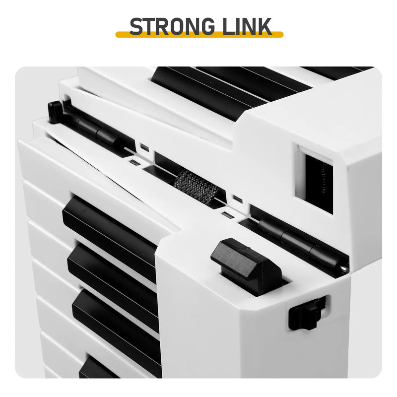 88 Key Folding Piano Semi-Weighted Standard Keyboards Digital Piano with Dual-tube X-Shape Stand， MIDI Bluetooth, Handbag，Headphone，for Piano Lover White color