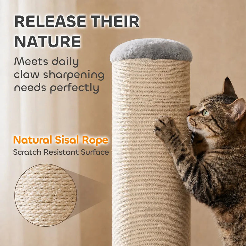 PawHut Cat Scratching Post, 76cm Tall Scratch Post for Indoor Kittens, Cat Scratcher with Stable Base