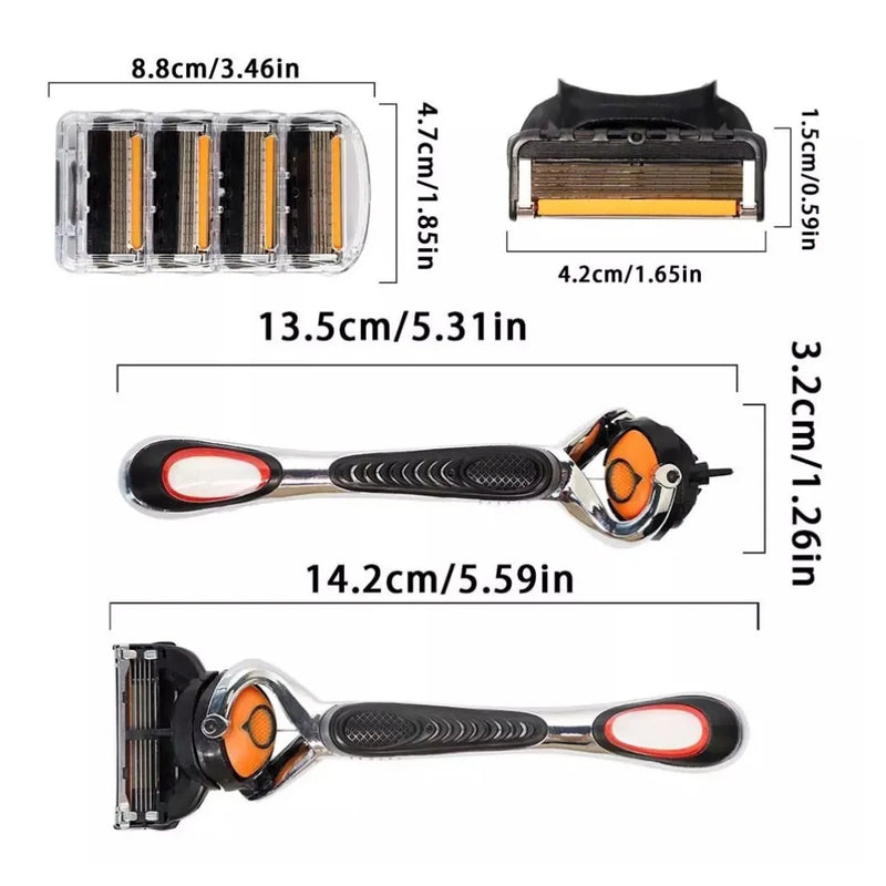 Men's Razor Set: Includes 1 razor handle and 24 replacement cartridges!