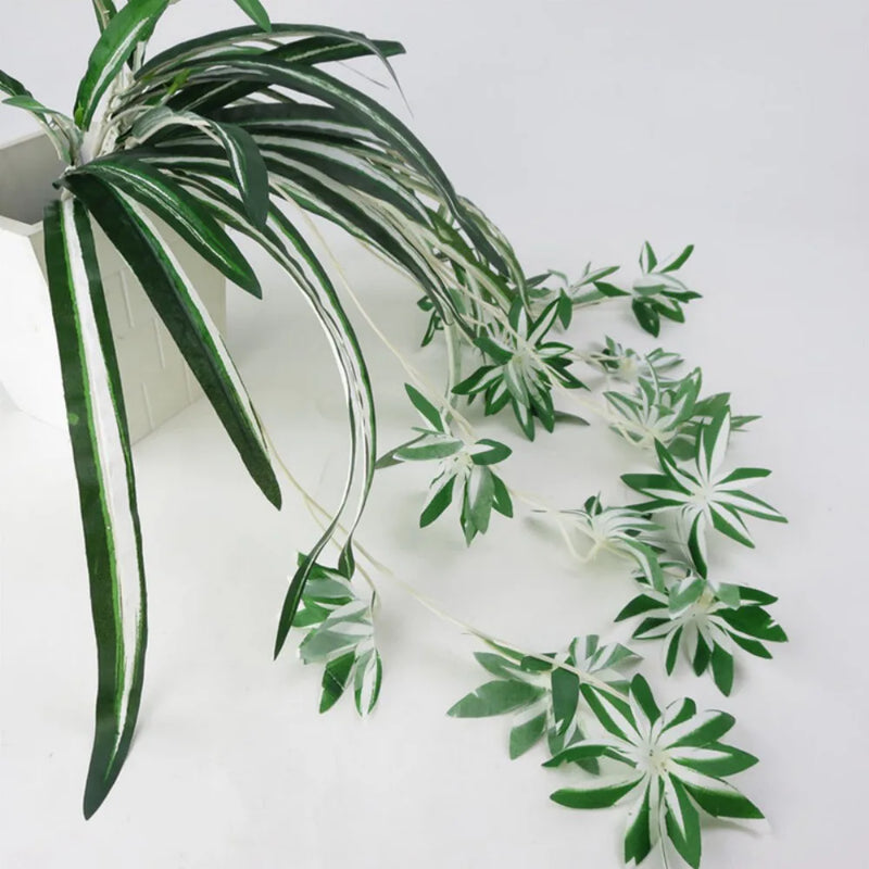 Hanging Artificial Flowers Spider Plant Chlorophytum Greenery Office Home Decor