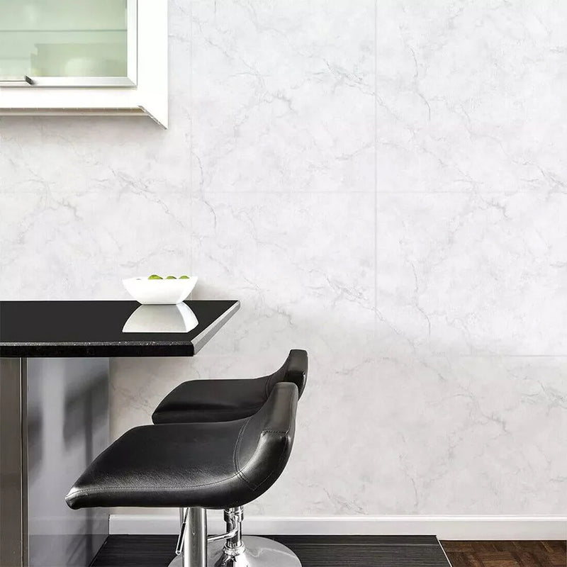 NEW  30Pcs PVC Marble Tiles Wall Sticker Self-Adhesive Stick On Kitchen Bathroom UK