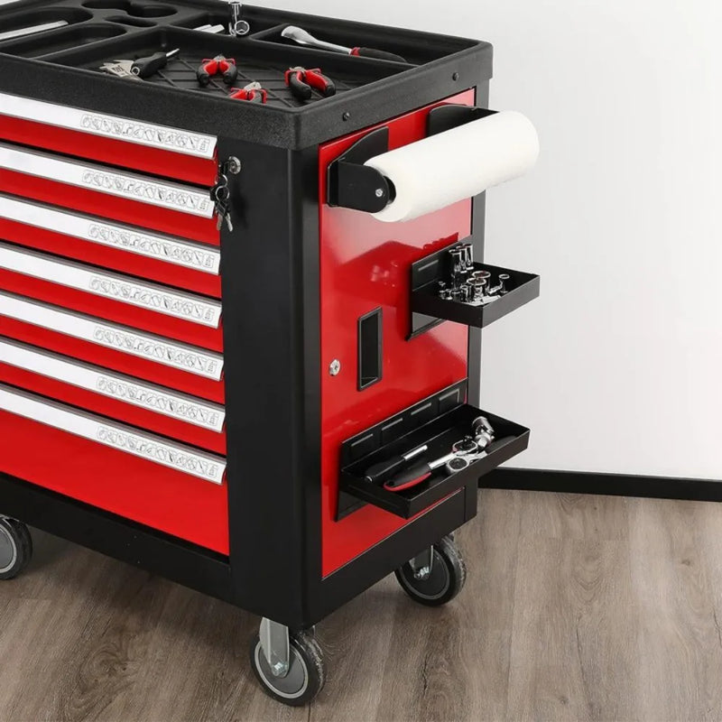 4Pc Magnetic Toolbox Tray Set Tool Box Cabinet Side Shelf Storage Van Workshop