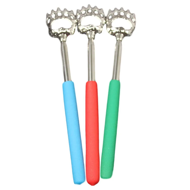 Back Scratcher Metal Telescopic E x tendable Eagle Claw 3 Assorted Colours