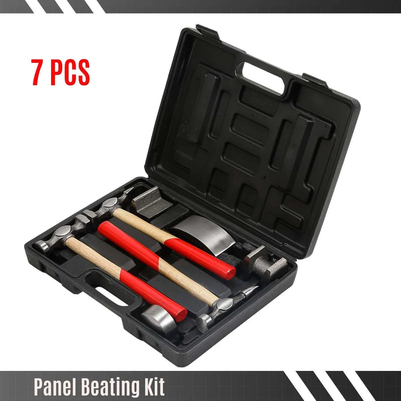 7x Auto Body Repair Tool Kit Craft Panel Beating Hammer and Dolly Set Hammer