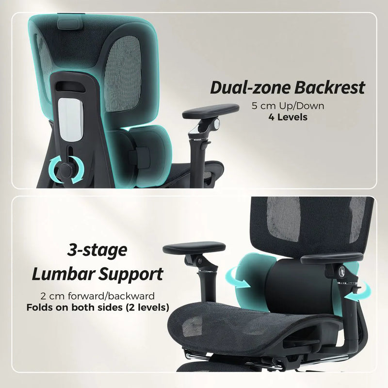 HOMCOM Ergonomic Office Chair, High Back Mesh Desk Chair, Black