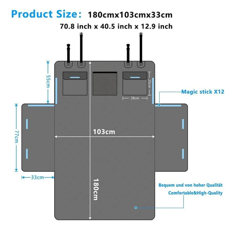 for Q4 E-Tron Heavy Duty Quilted Boot Liner Mat Dog Protector Guard Cover