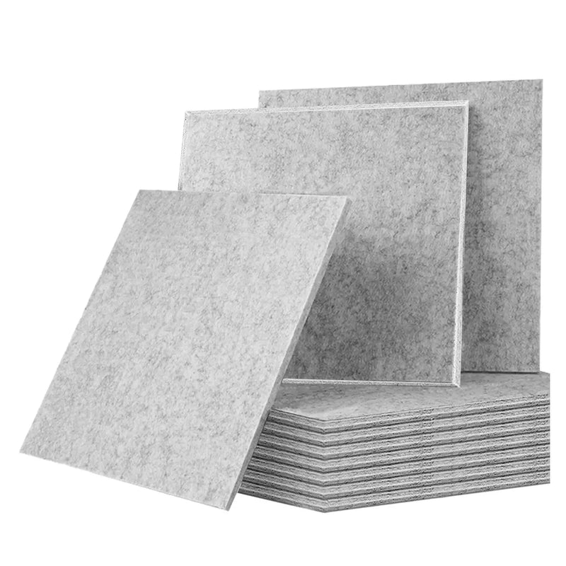12x Acoustic Wall Panel Tiles Studio Sound Proofing Insulation Self Adhesive Pad-Dark gray