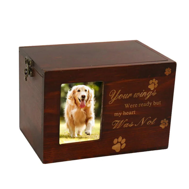 Pet Cremation Urn Ash Urns for Dogs Casket Wooden Box Commemorate Memory Box UK