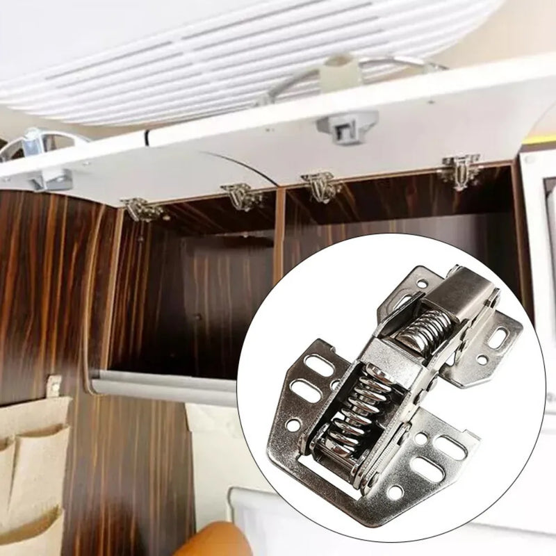 2x OVERHEAD SWING UP LOCKER CUPBOARD DOOR STAY HINGES CARAVAN MOTORHOME