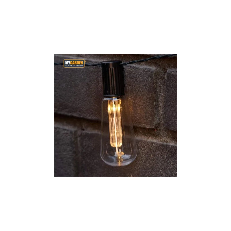 Garden Edison Bulb String Lights 10 Pack White Led (Parcel Rate)