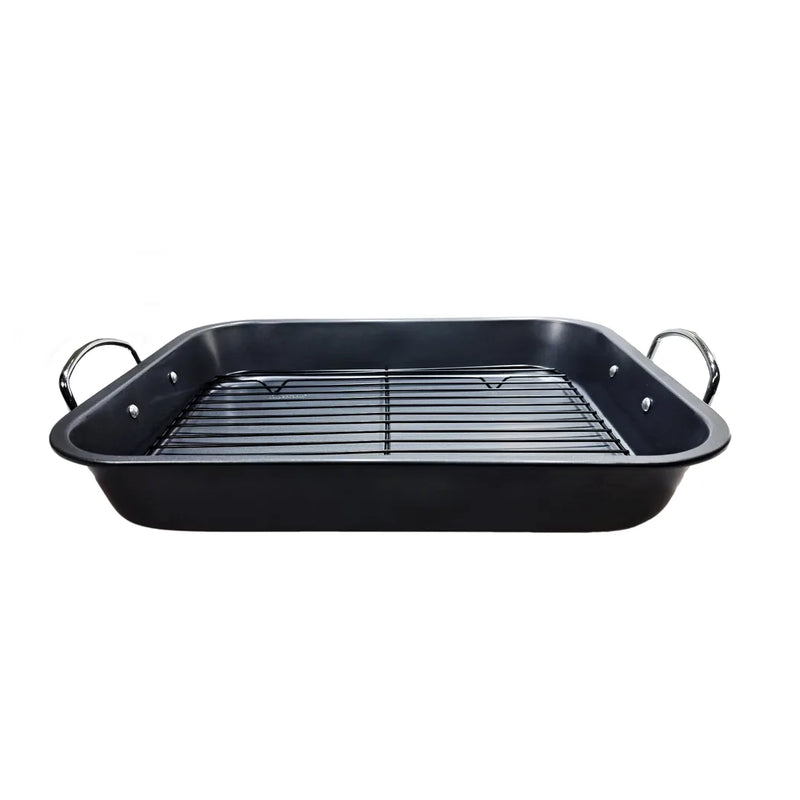 Sq Professional Non Stick Roasting Tray With Rack 3.5L
