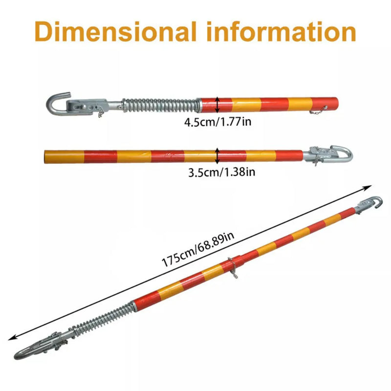 5000kg 5 Ton Steel Towing Bar Pole Recovery Tow Pole Auto Car Van Truck Towpole