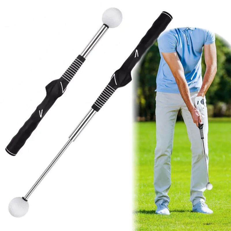 Retractable Golf Swing Training Aid Golf Grip Trainer Indoor Warm up Practice