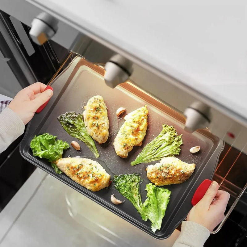 5 PIECE/SET Premium Bakeware Non Stick Baking Trays Oven Sheets Roasting~