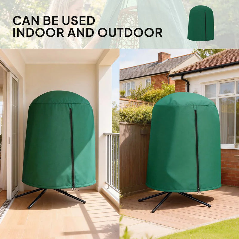 Outsunny 190 x F128cm Hanging Egg Chair Furniture Cover - Green