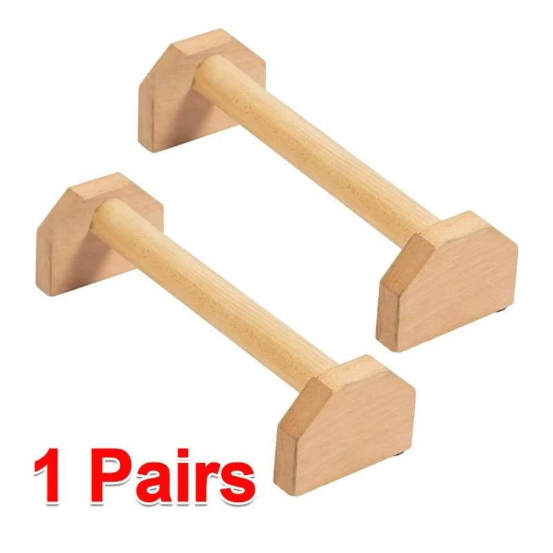 1 Pair 30cm Wooden Push up Bars Parallettes Bars Home Gym Workout Equipment