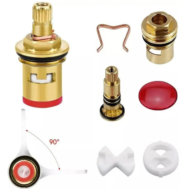 2Sets Faucet Handle And Turn Tap G1/2 Handle Knob Lever Taps Tops Valves Kits f