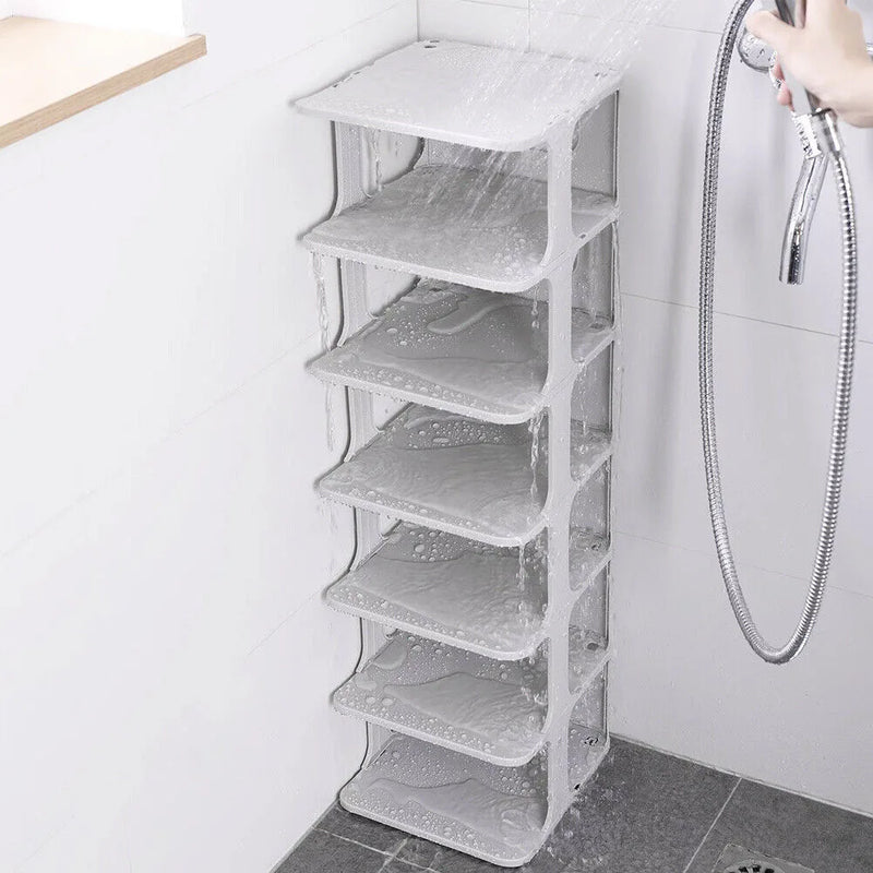 7 Tier Shoe Rack Tall Storage Shelf Unit Cabinet Home Organiser Footwear Stand