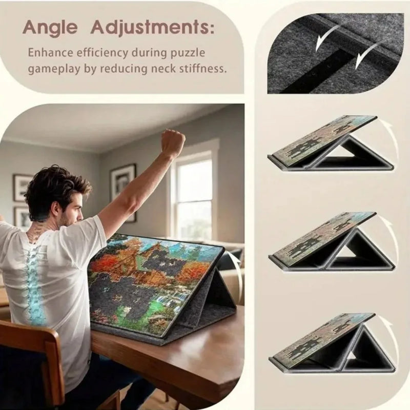 1000Pcs jigsaw Puzzle Board Portable Felt Puzzle Plateau 6 Drawers Puzzle Table