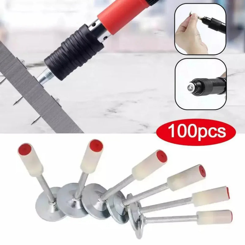 100PCS Mini Manual Steel Nail Rivet Tool Concrete Nailer DIY Wall For Nail Gun