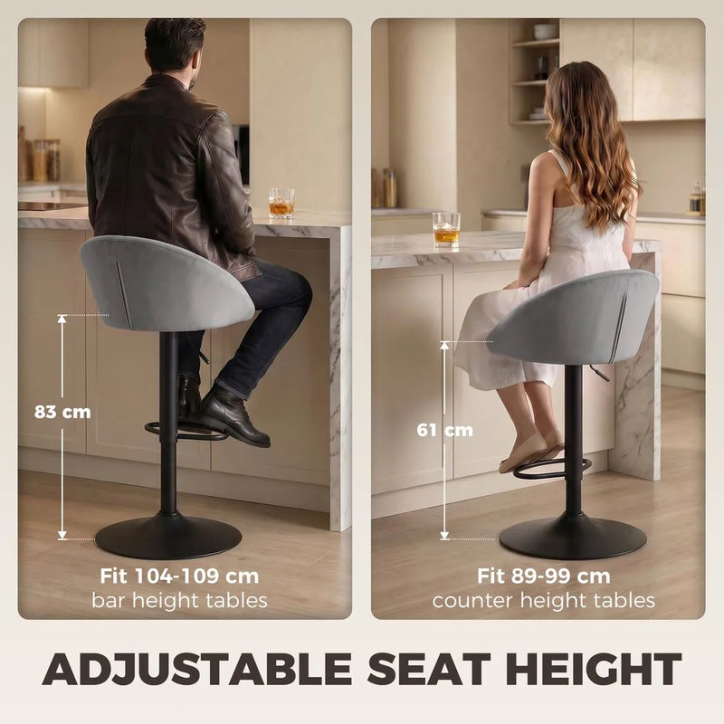 HOMCOM stool counter backs