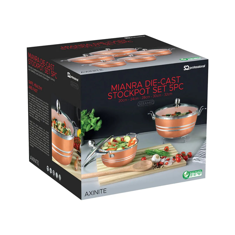 Sq Professional Seramiq Mianra Diecast Stockpot Set Of 5 A x inite