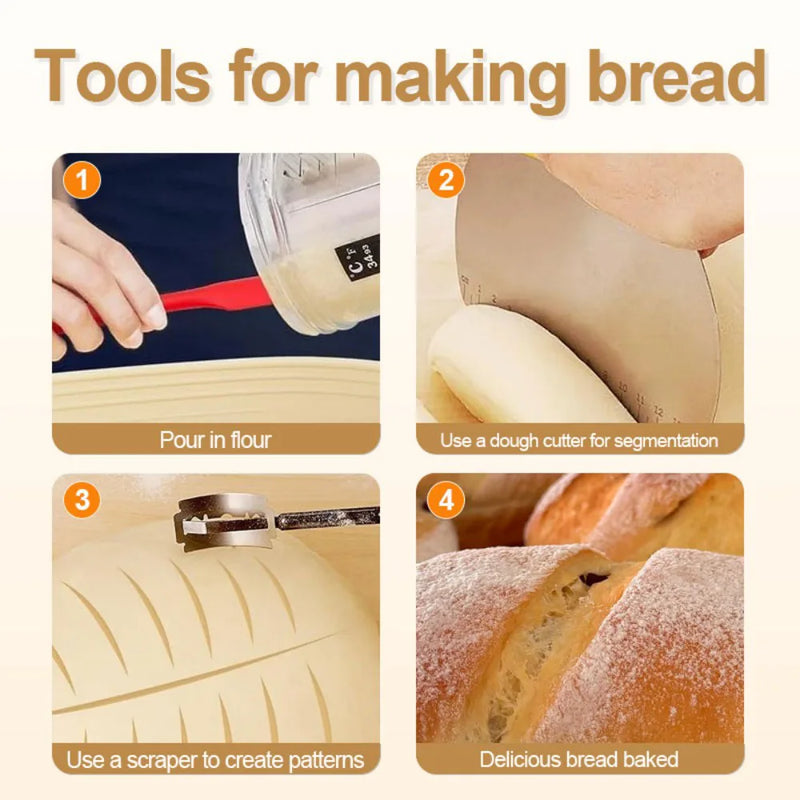 Bread Fermentation Basket, Sourdough Proofing Basket & Bread Baking Tool for Home Kitchen