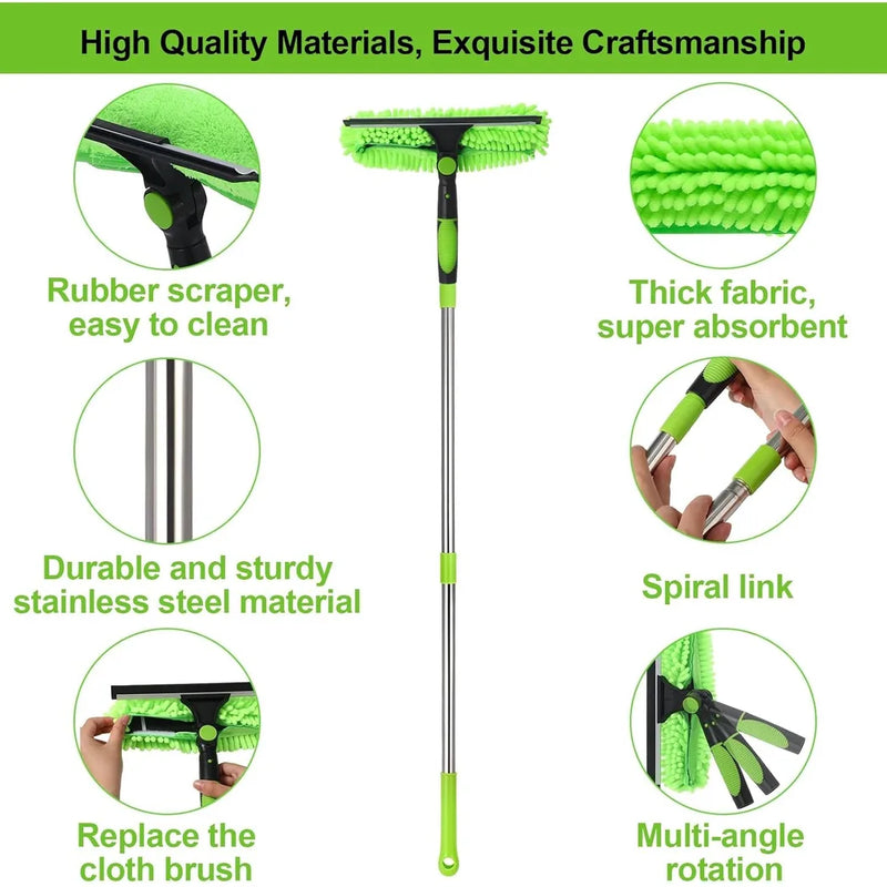 4.5M Telescopic Extendable Window Cleaner Equipment Glass Cleaning Squeegee UK