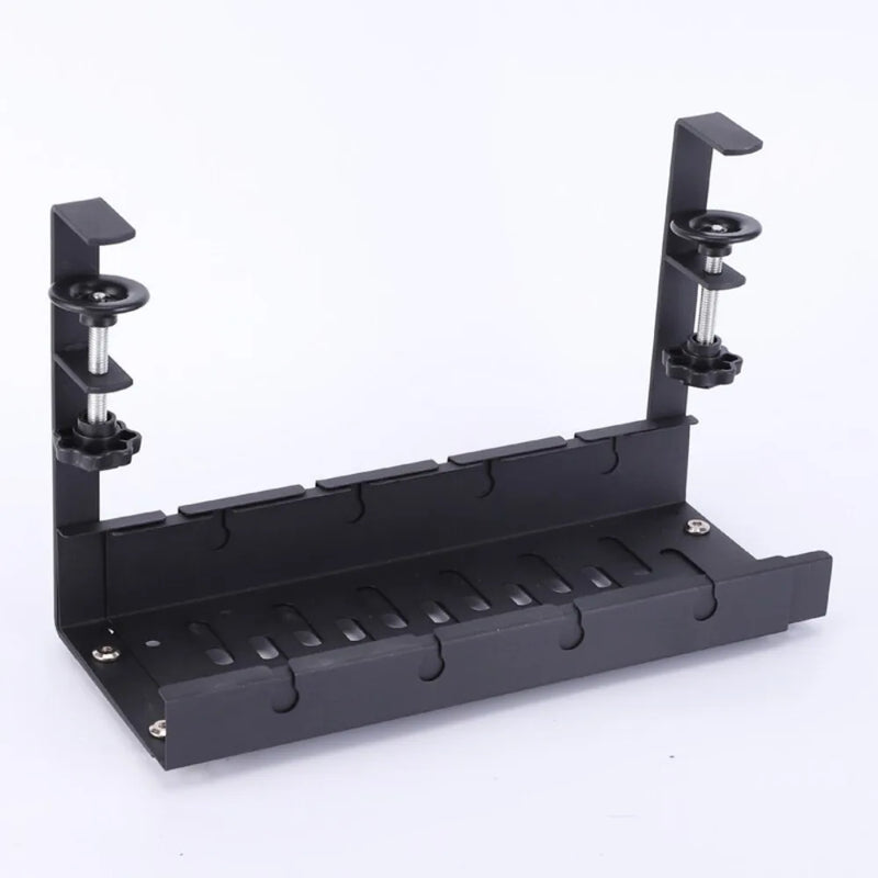 No Drill Cable Tray with Clamp Under Desk Cable Management Tray Wire Management