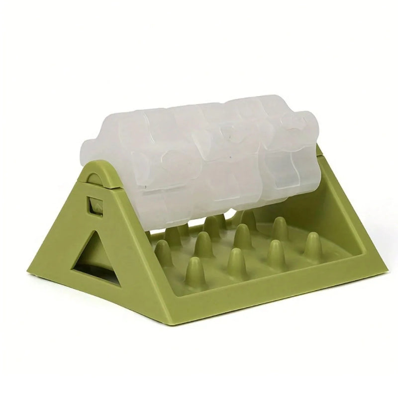 360° Rotating Puzzle Dog Bowl Slow Feeder Anti Bloat Gulp Interactive Feed Dish-green