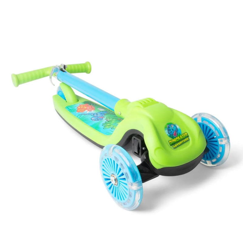 Dinosaur Trail Twister Scooter With Light Up Wheels - Green outdoor Game