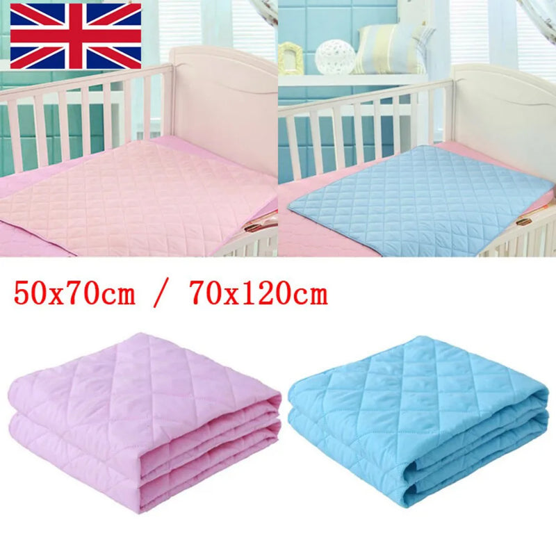 Washable Absorbent Incontinence Bed Pads Mats Sheet Mattress Reusable Protector-Pink 70*120cm