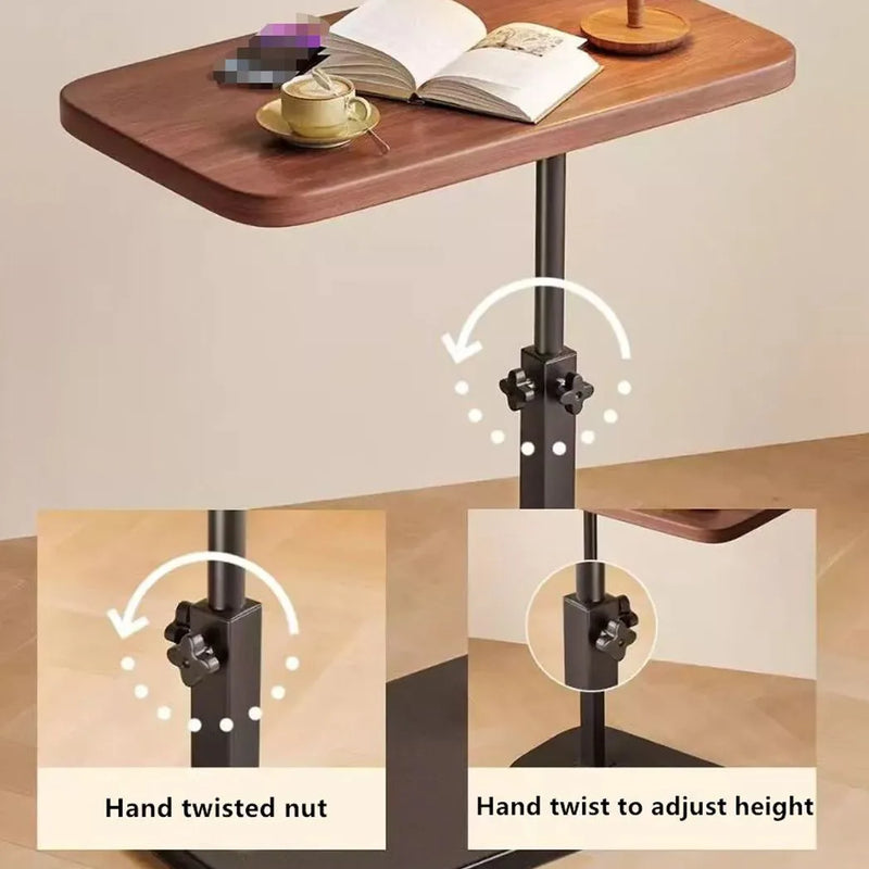Adjustable C-Shaped Sofa Side End Table Coffee Laptop Table Living Room Bedroom