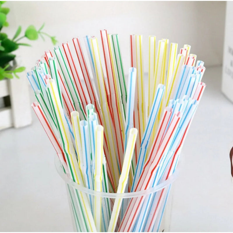 1000 x Plastic Straws Bendy Colourful Straw Birthday Wedding Summer Party Drink