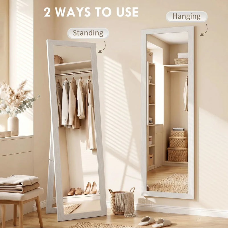 HOMCOM 37 x 157 cm Full Length Mirror - White