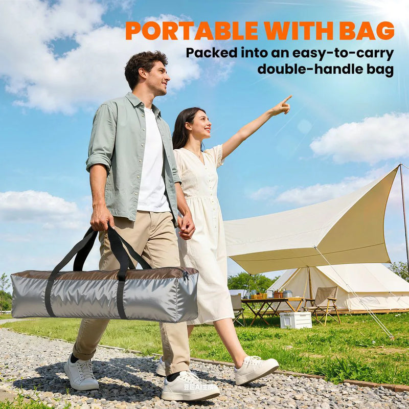 Outsunny 3 Man Instant Pop Up Tent with Rainfly, Portable Camping Shelter with Sewn-in Groundsheet, Carry Bag, Brown