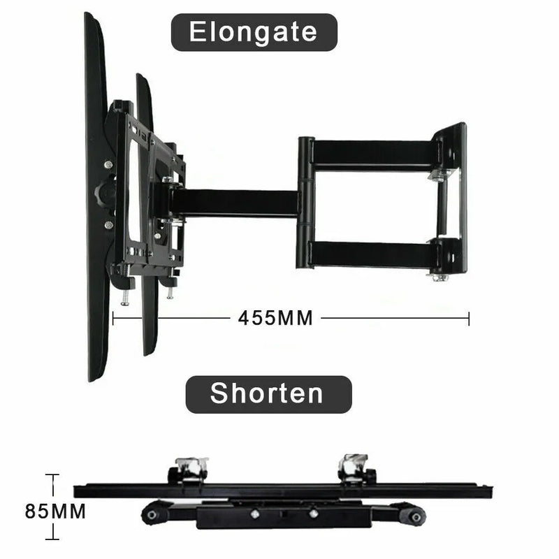 TV Wall Bracket Mount Tilt Swivel Samsung LG Toshiba 32 40 43 50 55 65 80 Inch