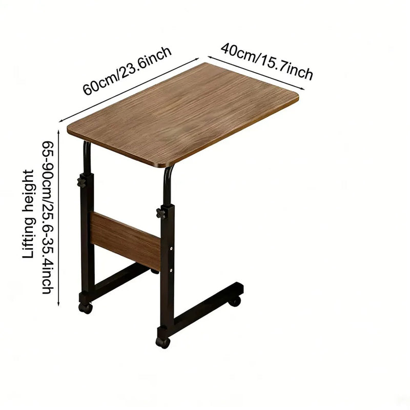 Height Adjustable Mobile Over Bed Table Hospital Overbed Aid Desk Laptop Tray