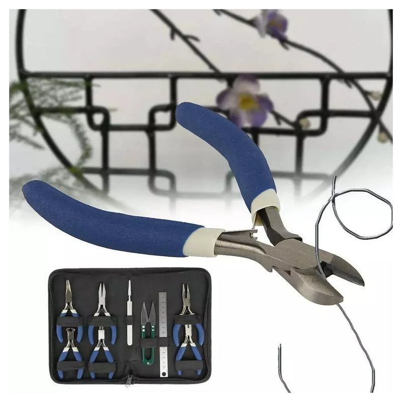 9pcs Jewellery Making Findings Beads Pliers Craft Tool Set Wire Cutters Kit Tool