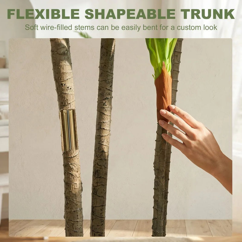 HOMCOM 150cm Lifelike Fake Tree, Artificial Dracaena Tree with Bendable Trunks, Green
